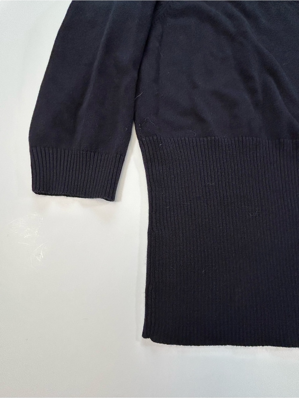 Vintage Emma James Black V-Neck Floral Appliqué Sweater XL EUC Y2K Grandma Boho - Picture 6 of 12